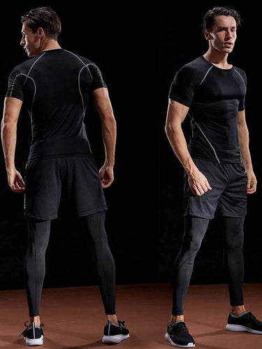 Men's Quick Dry Compression Running T-Shirt for Sports - Estalios
